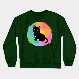 Black kitty Crewneck Sweatshirt